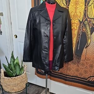 Black Leather Women's Jacket